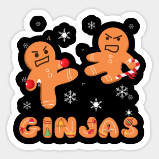 Ginjas Gingerbread Ninjas Ginja Ninja Christmas Xmas Sticker